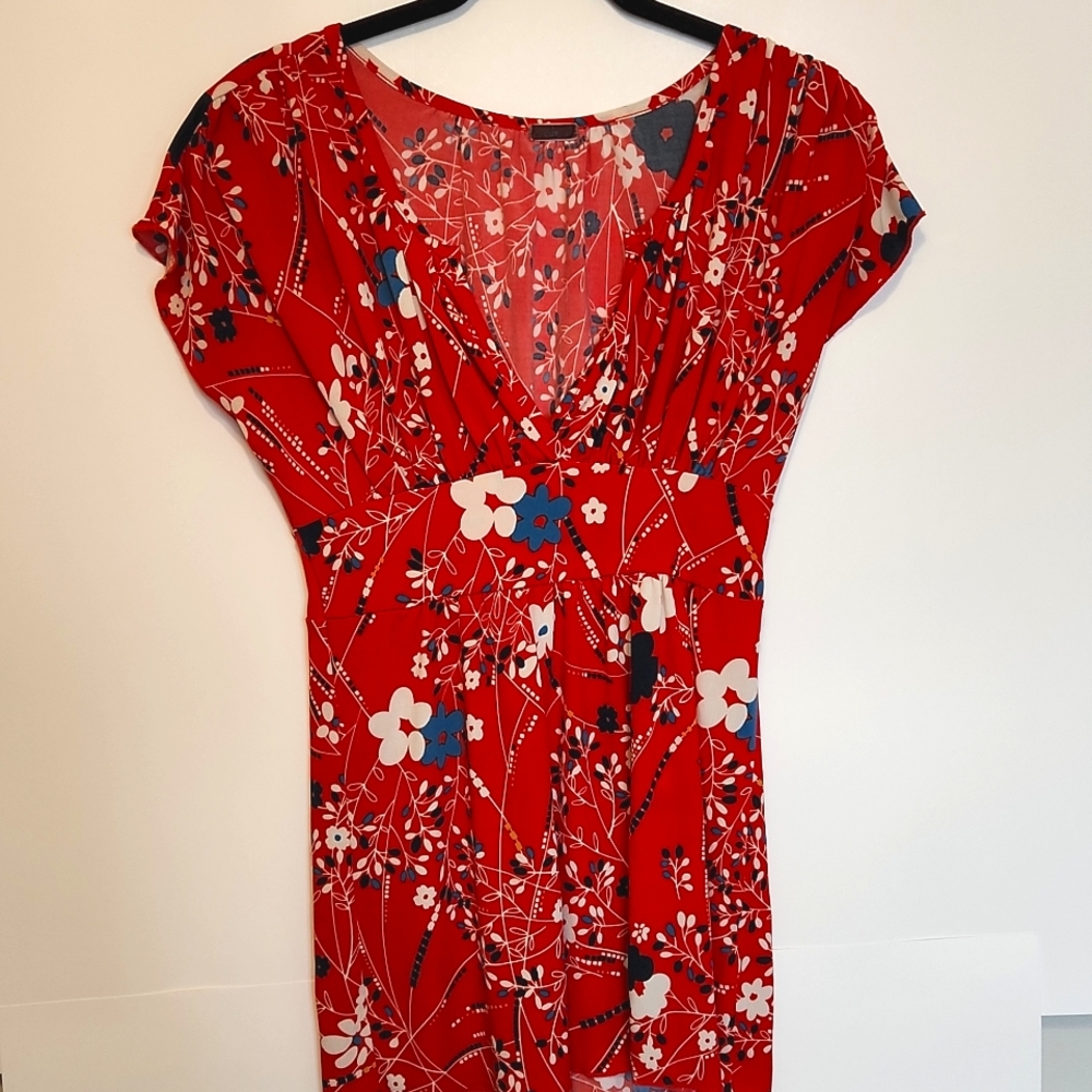 Floral tunic top sz s